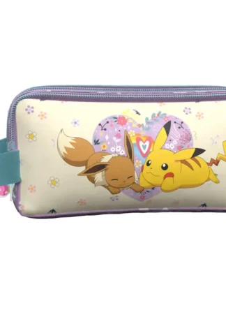 PORTATODO TRIPLE POKEMON FLOWERS