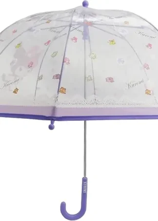PARAGUAS MANUAL INFANTIL TRANSP BURBUJA 48CM SANRIO KUROMI