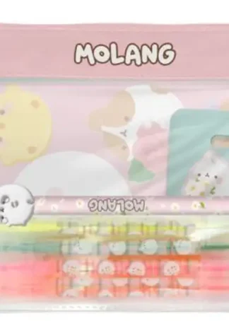 SET PORTATODO JUMBO CON ACCESORIOS DE PAPELERIA MOLANG BLOS