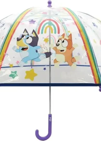 PARAGUAS BLUEY MANUAL INFANTIL TRANSPARENTE BURBUJA