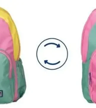 MOCHILA COLORBLOCK REVERSIBLE BUBBLEGUM 38,5X30X13CM