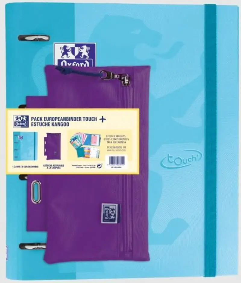 C/10 PACK CARPEBLOC TOUCH A4 4 ANILLAS 35MM RECAMBIO 5 PAST