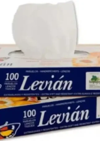 C/30 PAQUETES 100 PAÑUELOS FACIALES LEVIAN PAPEL