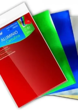 PAQ/10 CARTULINA ALUMINIO 50X65CM 225G COLOR AZUL