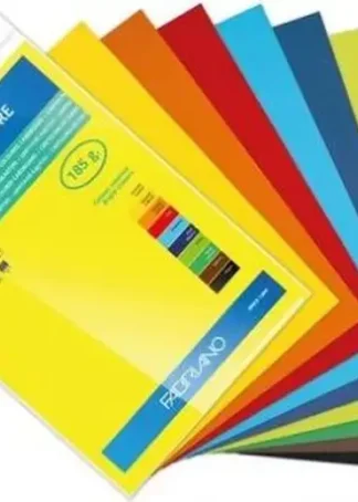 PAQ/10 CARTULINA FABRIANO COLORE A4 185G COLORES INTENSOS