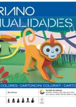 BLOC MANUALIDADES 10 CARTULINAS COLORES SURTIDOS 32X24CM