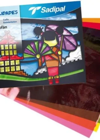 BLOC MANUALIDADES 10 HOJAS PAPEL CELOFAN TRANSPARENTE 30G