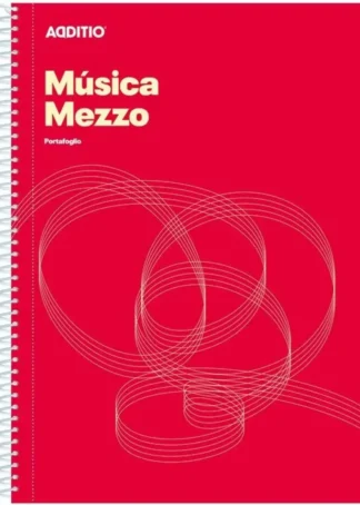 CUADERNO ESPIRAL A4 MUSICA MEZZO 12 PENTAGRAMAS+PORTAPARTIT