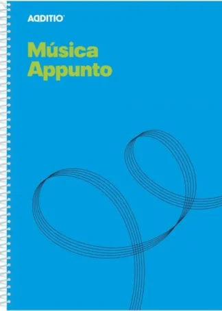 CUADERNO ESPIRAL A4 MUSICA APPUNTO 12 PENTAGRAMAS+PAG.CUADR