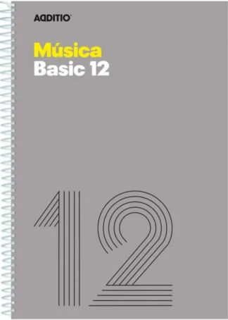 CUADERNO ESPIRAL Fº MUSICA BASIC 12 PENTAGRAMAS 20 HOJAS