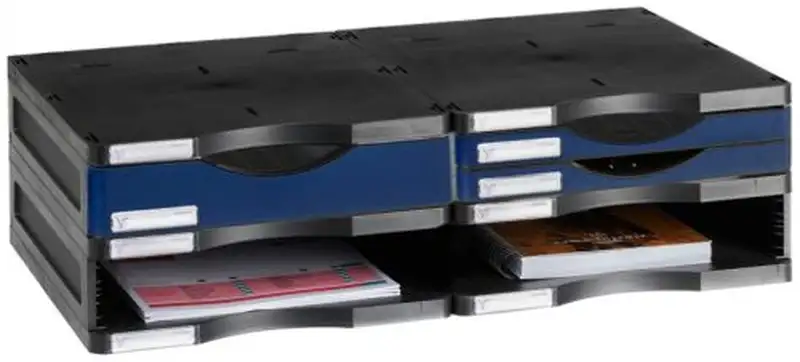 SOPORTE PARA MONITOR COLOR NEGRO 360X600X165MM