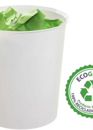 PAPELERA PLASTICO COLOR BLANCO 18L