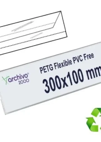 PORTANOMBRES SOBREMESA 83X300X100MM TRANSPARENTE