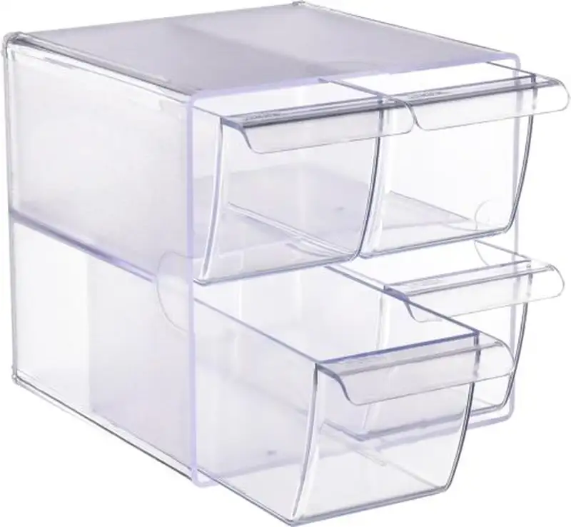 ORGANIZADOR CON 4 CAJONES TRANSPARENTE