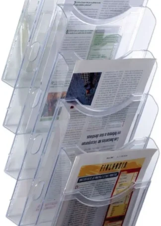 EXPOSITOR MURAL DE PARED 6 COMPARTIMENTOS A4 VERTICAL