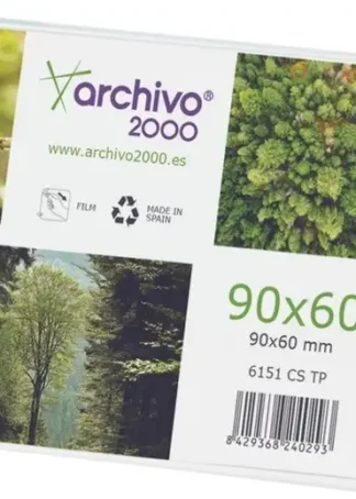 PORTATARJETAS SOBREMESA PREMIUM 2 COMPARTIMENTOS 60X60X60MM