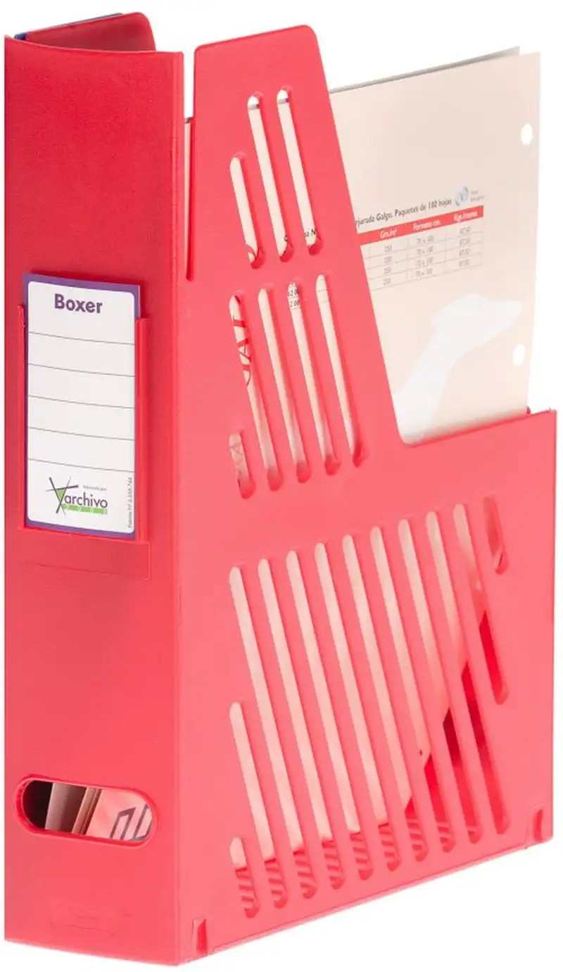 REVISTERO PLASTICO COLOR ROJO CON IDENTIFICADOR