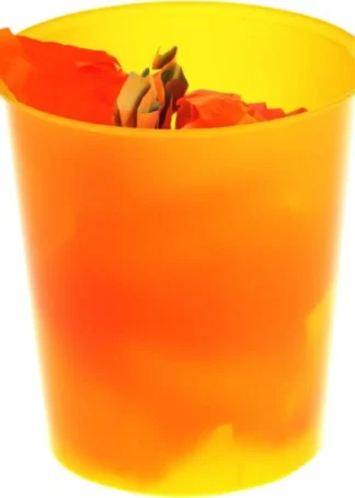 PAPELERA PLASTICO TRASLUCIDO NARANJA