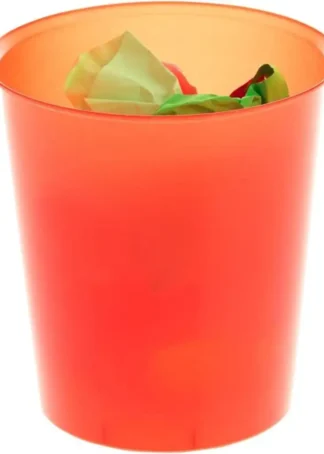 PAPELERA PLASTICO TRASLUCIDO ROJO