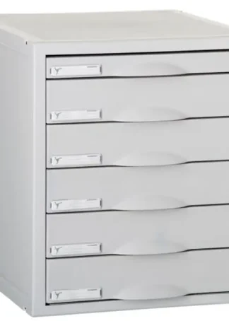 ARCHIVADOR MODULAR CON 6 CAJONES 1 DE 22MM Y 5 DE 52MM