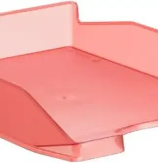 C/6 BANDEJA SOBREMESA TRASLUCIDO ROJO 345X255X60MM