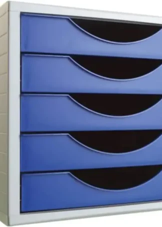 MODULO 5 CAJONES COLOR AZUL OPACO 32,3X23,4X3,8CM