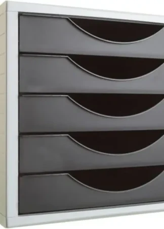 MODULO 5 CAJONES COLOR NEGRO OPACO 340X270X260MM