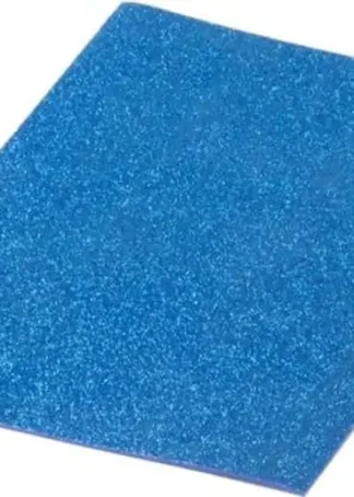 PACK 10 LAMINAS GOMA EVA PURPURINA AZUL 40X60 CM