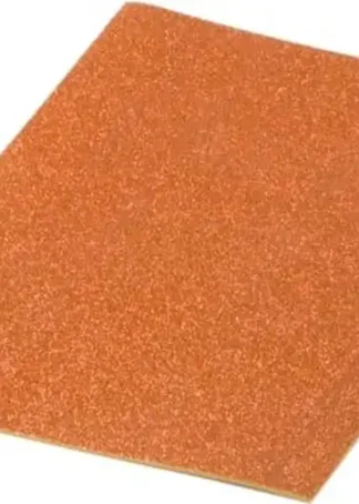 PACK 10 LAMINAS GOMA EVA PURPURINA NARANJA 40X60 CM