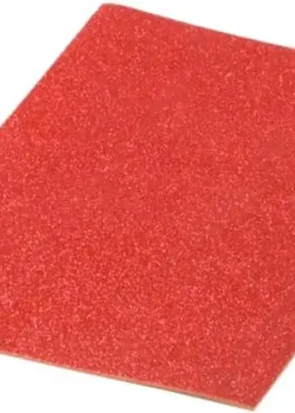 PACK 10 LAMINAS GOMA EVA PURPURINA ROJO 40X60 CM