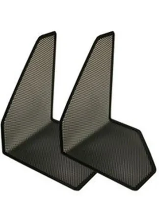 PACK 2 SUJETALIBROS METALICO DE REJILLA 14X16,5CM NEGRO