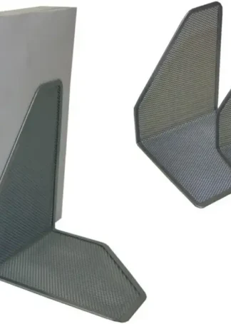 PACK 2 SUJETALIBROS METALICO DE REJILLA 14X16,5CM CROMADO