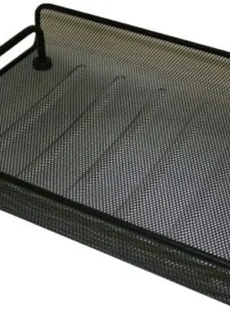 BANDEJA METALICA REJILLA 24,5X4X35CM NEGRO