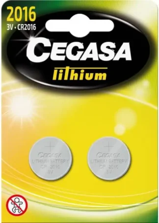 BLISTER 2 PILA CEGASA LITIO BOTON CR2016 3V BT