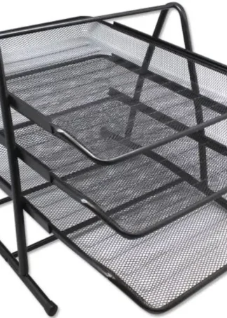 BANDEJA TRIPLE DE REJILLA 35X30X24,5CM NEGRO