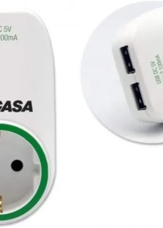 ADAPTADOR CEGASA SCHUKO +2 USB