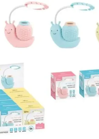 LAMPARITA SOBREMESA CARACOL CON CUBILETE COLORES SURTIDOS