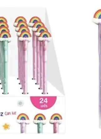 EXP 24 BOLIGRAFO ARCOIRIS CON LUZ