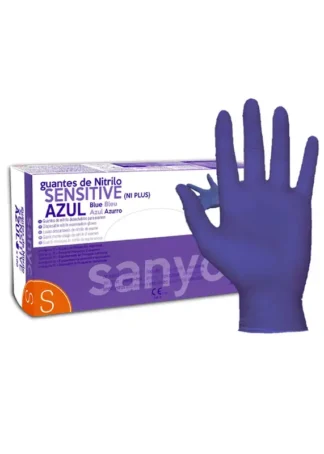 C/100 GUANTES NITRILO DERMOLITE AZUL TALLA S