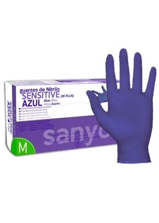 C/100 GUANTES NITRILO DERMOLITE AZUL TALLA M