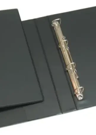 CARPETA Fº 4 ANILLAS 25 MM PVC NEGRO