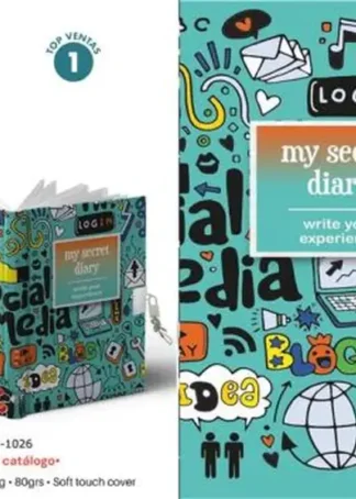 DIARIO A5 CON CANDADO MODELO WRITE YOUR EXPERIENCE 168H.