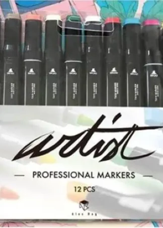 ESTUCHE 12 ROTULADORES PROFESSIONAL DOBLE PUNTA COL BASICOS