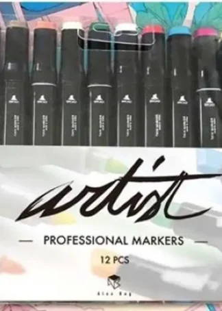 ESTUCHE 12 ROTULADORES PROFESSIONAL DOBLE PUNTA COL PASTEL