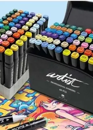 ESTUCHE 60 ROTULADORES PROFESSIONAL MARKERS DOBLE PUNTA