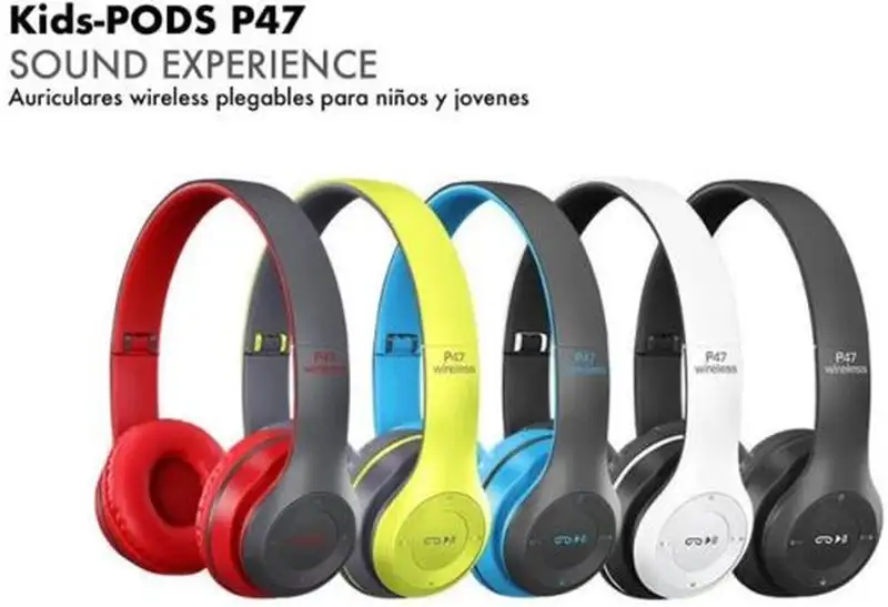 AURICULARES KIDS PODS P47 PLEGABLES WIRELESS SURTIDOS
