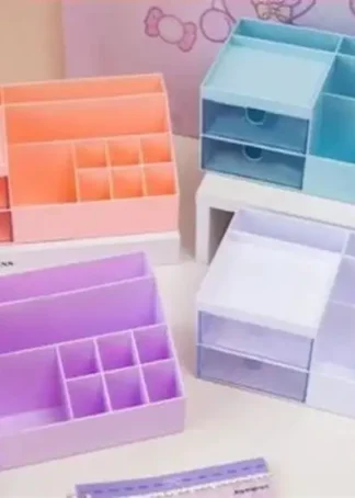 ORGANIZADOR SOBREMESA HORIZONTAL 2 CAJONES  4 COLORES SURTI