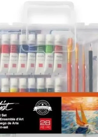 MALETIN INICIACION PINTURA ACRILICA ARTIST CON 28 PIEZAS