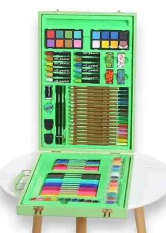 MALETA ART STUDIO ARTIST CON 100 PIEZAS COLOR VERDE