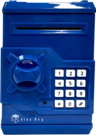 CAJA FUERTE ELECTRONICA COLOR AZUL OSCURO